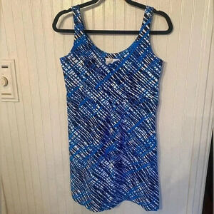 Jude Connally brush strokes print dress with pockets